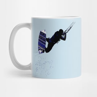 Kitesurfing Action Kite And Surf Illustration Mug